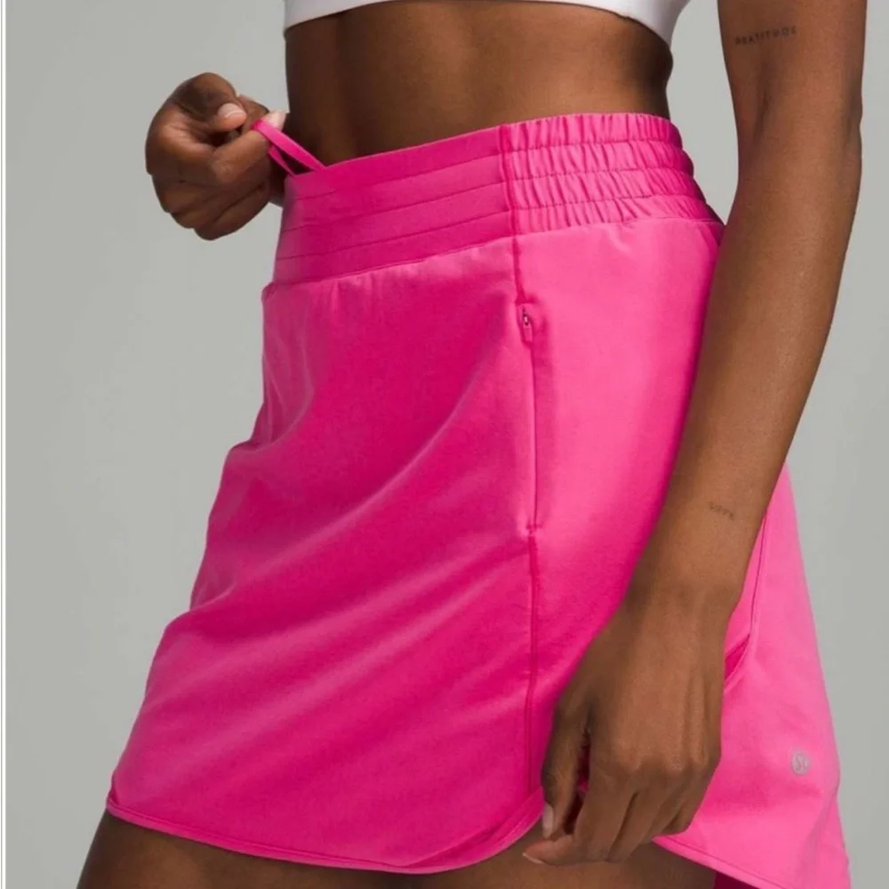 Lululemon Hotty Hot High-Rise Skirt LONG Sonic Pink size 8